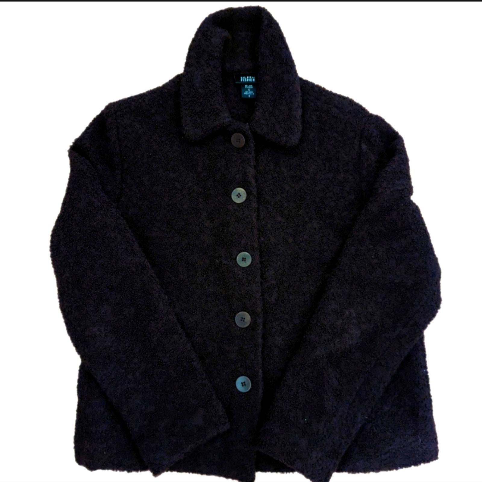Eileen Fisher Nubby Knit Textured Wool Warm Fall Chic Jacket Shacket Coat